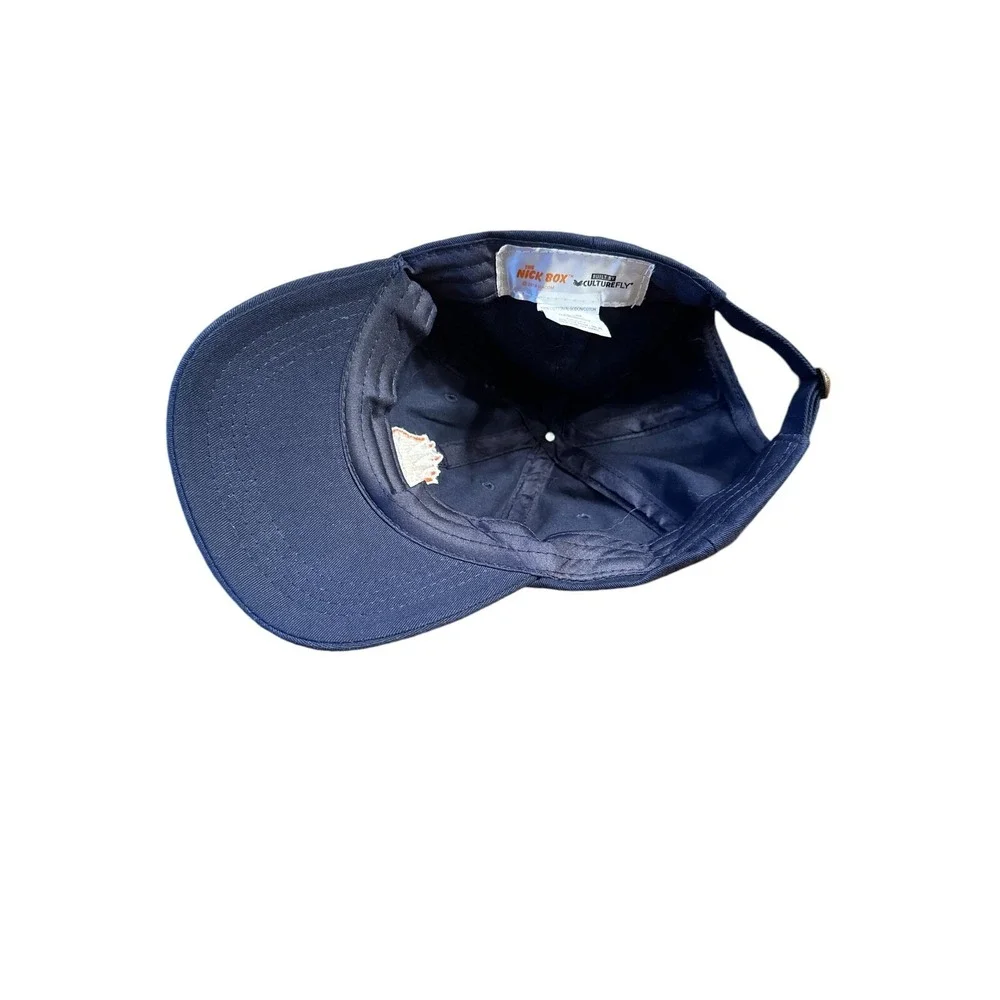Nickelodeon Flame Logo Baseball Hat‎ Cap Navy Dad Campfire Retro Cartoon Y2K
